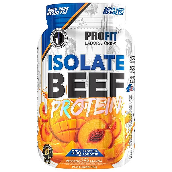 Isolate Beef Protein Pessego Manga 910g Pote - Profit