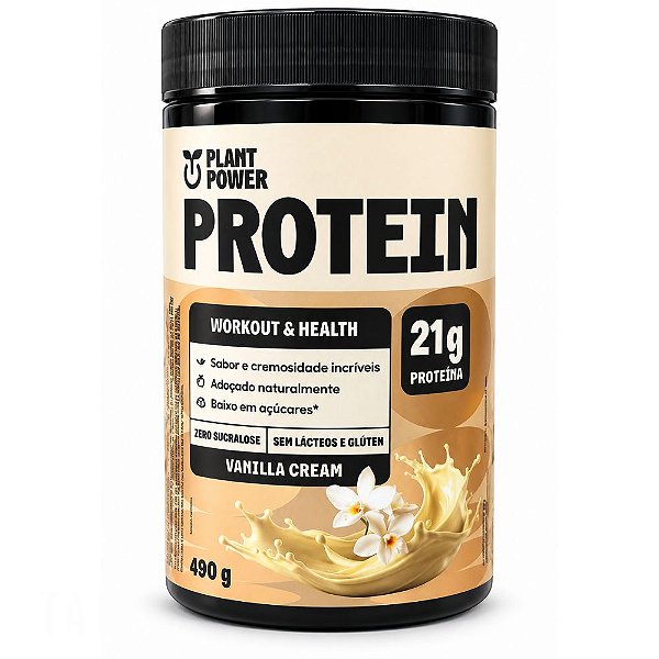Protein Vegetal Vanilla Cream 490g - Plant Power