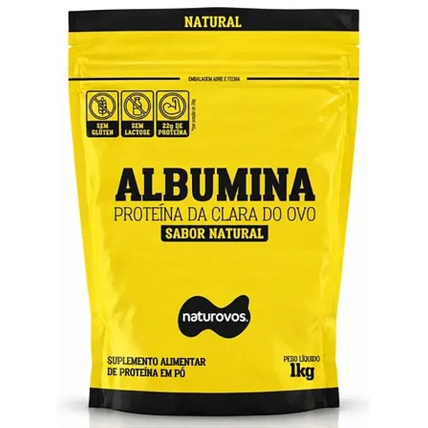 Albumina Sabor Natural 1Kg - Naturaovos