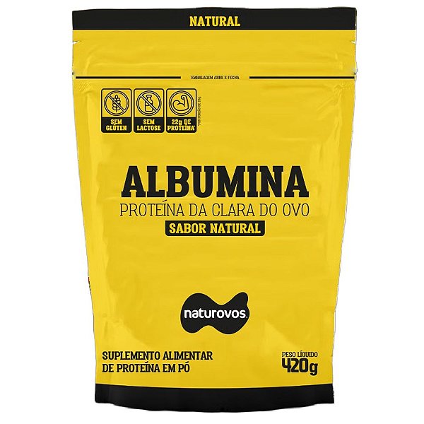 Albumina Sabor Natural 420g - Naturaovos