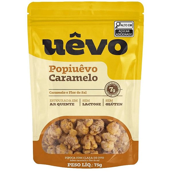 Pipoca Proteica Caramelo Flor de Sal 75g - Uevo