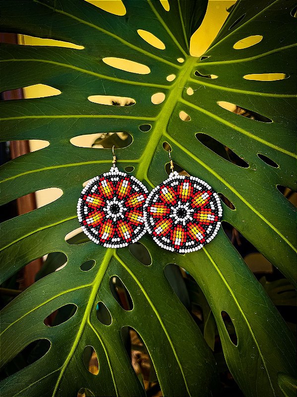 Brincos de Miçangas Mandala