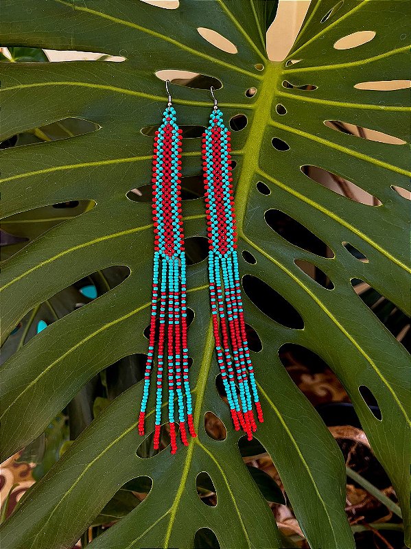 Brincos de Miçangas Plumagem