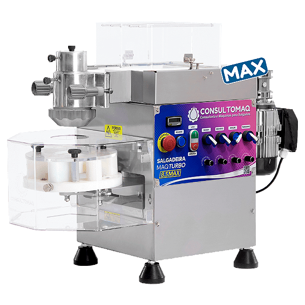 Máquina de Salgados Salgadeira Maqturbo 8.5 MAX, Estrutura Inox
