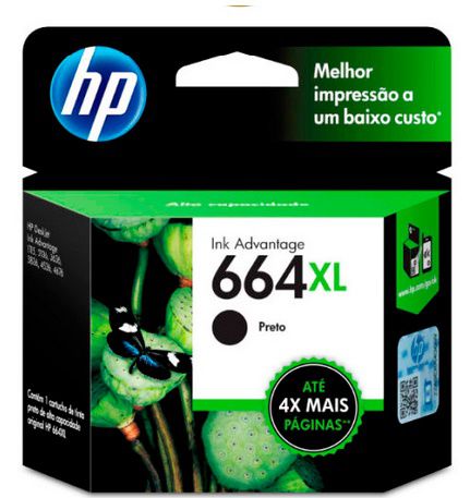 CARTUCHO DE TINTA HP 664XL PRETO(8,5 ml)