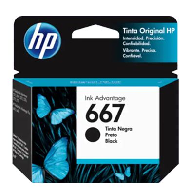 CARTUCHO DE TINTA HP 667 PRETO(2,0 ml)
