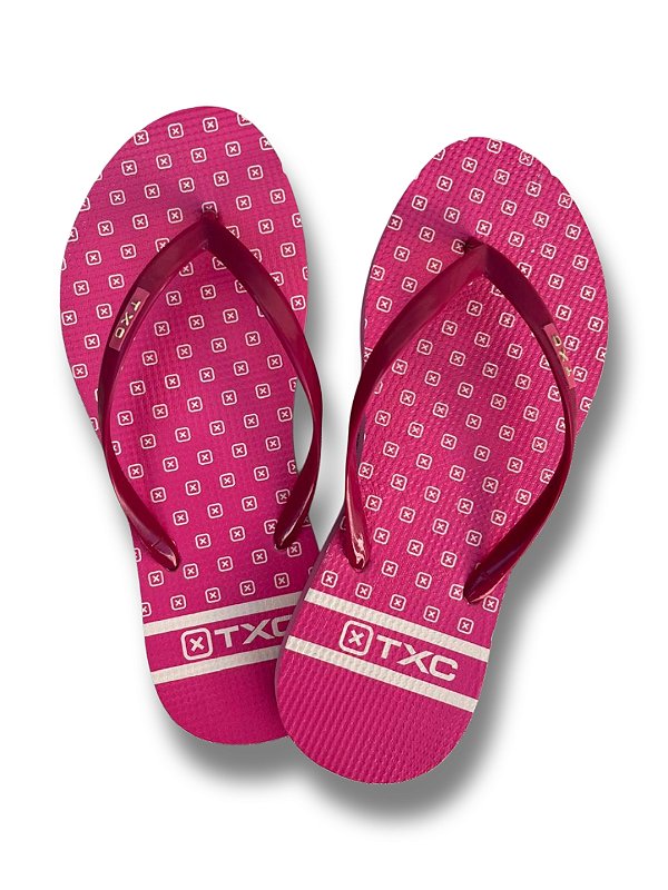 Chinelo TXC 504 0052 rosa estampado