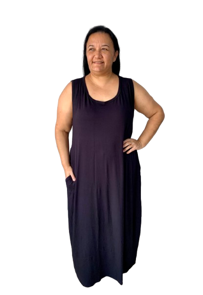 Vestido Longo Plus size Casual Regata Veste Até 56 Liso