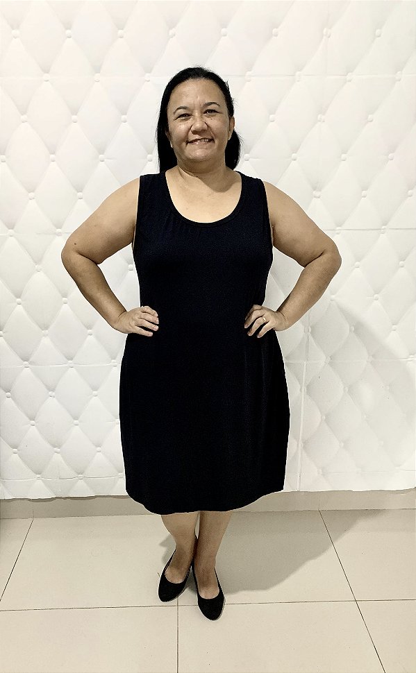 Vestido Midi Casual Regata Plus Size Verão Veste Até 56 G3