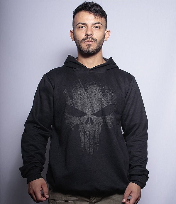 Casaco Militar com Capuz The Punisher Dark Line Team Six Brasil