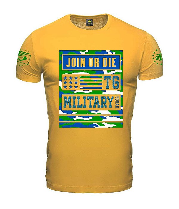 Camiseta Masculina Concept Camu Join Or Die Brasil Team Six Brasil