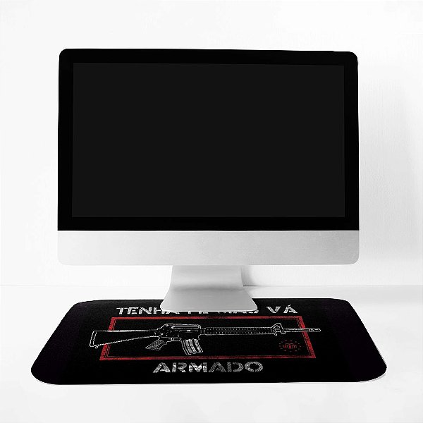 Mousepad Militar Tenha Fé Mas Vá Armado Team Six