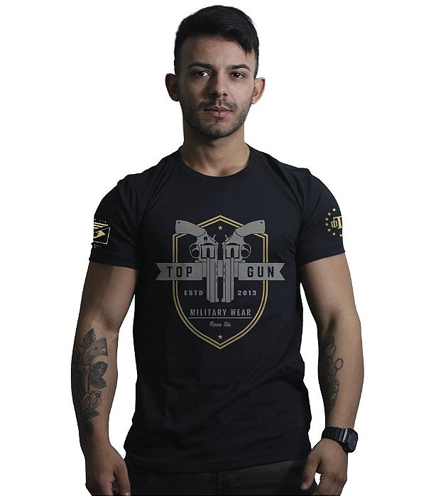 Camiseta Masculina Top Gun Military Wear Team Six Brasil