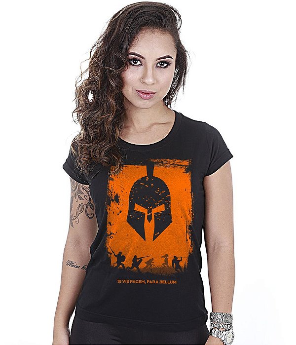 Camiseta Baby Look Feminina Si vis Pacem Para Bellum Team Six Brasil