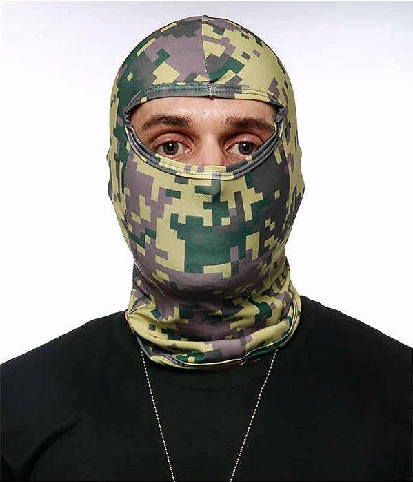 Balaclava Tatica Militar Camuflada Digital Acu Em Dry Fit Operações especiais