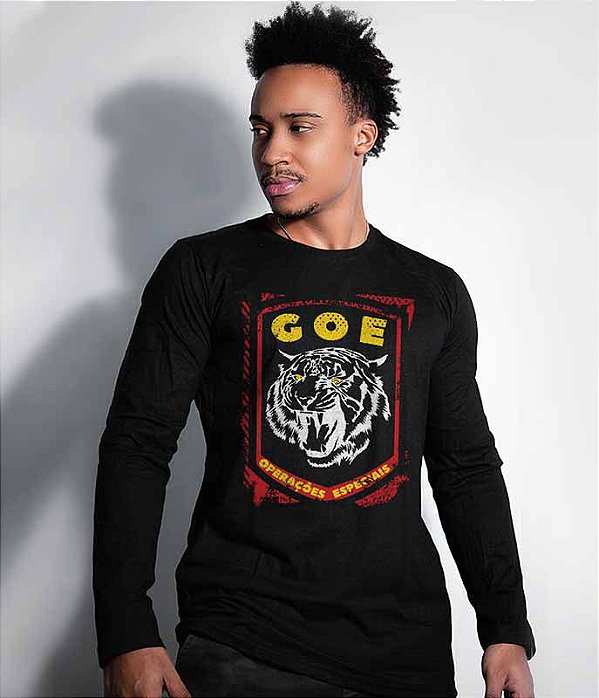 Camiseta Manga Longa GOE Grupo de Operações Especiais Masculina Team Six Brasil