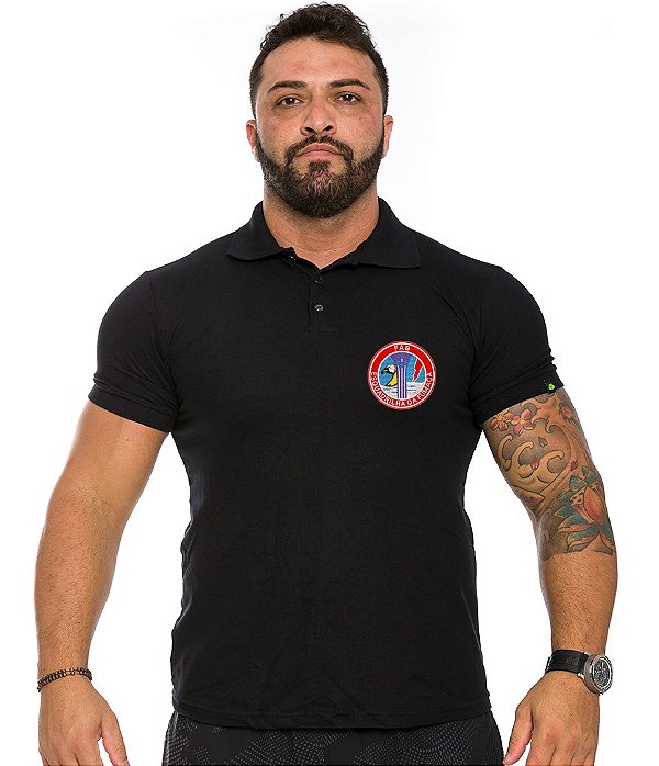 Camiseta Gola Polo Masculina FAB Esquadrilha da Fumaça Team Six Brasil