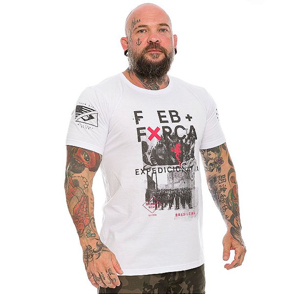 Camiseta Masculina FEB força expedicionária brasileira Team Six Brasil
