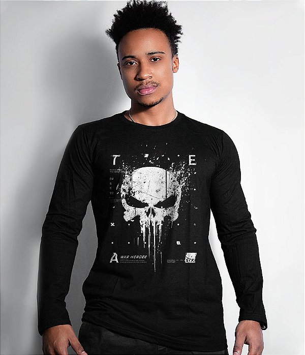 Camiseta Manga Longa New Punisher Masculina Team Six Brasil
