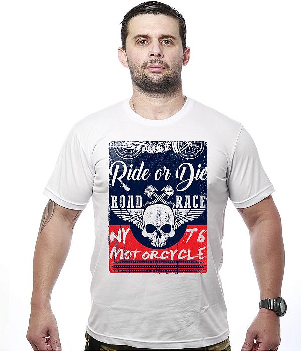 Camiseta Masculina Motorcycle T6 Road Race Tático Militar TeamSix Brasil