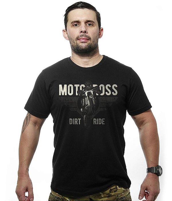 Camiseta Masculina Off Road Motocross Dirt Ride Tático Militar TeamSix Brasil