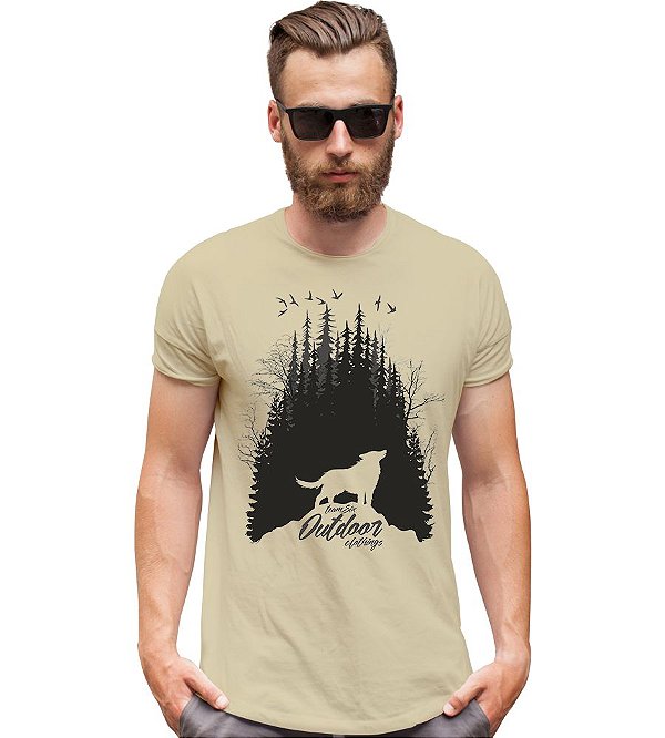Camiseta Masculina Outdoor Wolf Tático Militar TeamSix Brasil