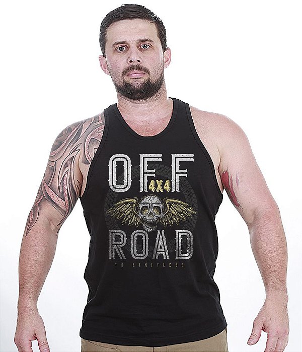Camiseta Regata Off Road 4x4 Skull Fly Masculina Team Six Brasil