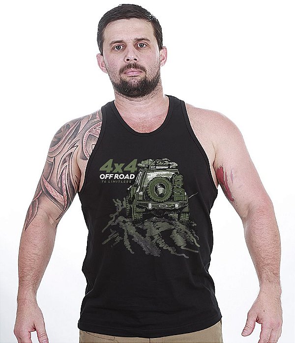 Camiseta Regata 4x4 Off Road T6 Limitless Adventure Masculina Team Six Brasil
