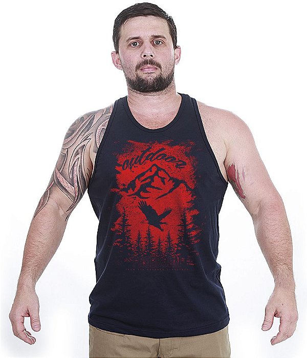 Camiseta Regata Outdoor Free Born Masculina Team Six Brasil