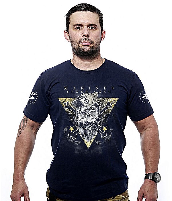 Camiseta Masculina Marines Beard Gang Team Six Brasil