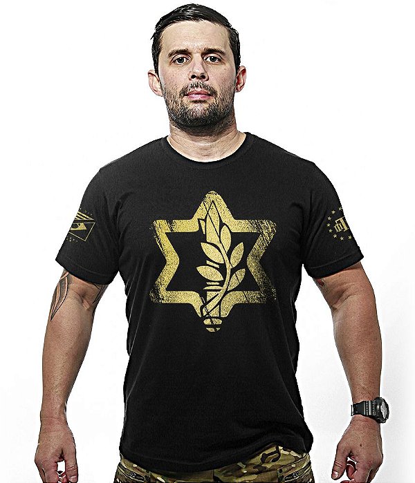 Camiseta Masculina Israel Defense Gold Line Team Six Brasil