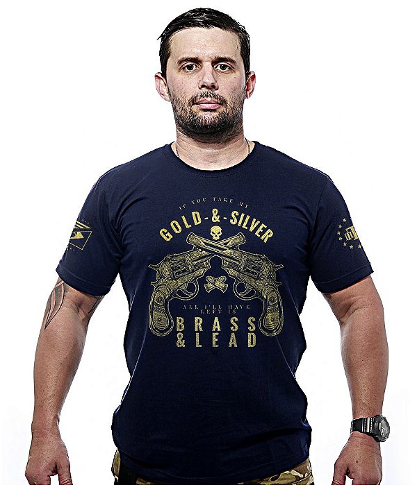 Camiseta Masculina Gold & Silver Gold Line Team Six Brasil