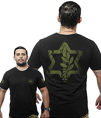 Camiseta Masculina Wide Back Israel Defence Team Six Brasil