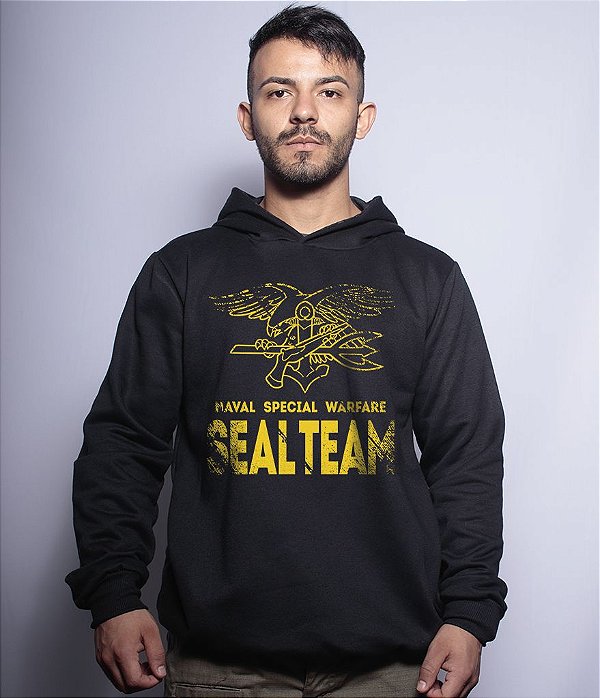 Casaco Militar Com Capuz Navy Seals Team Six Brasil