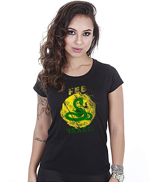 Camiseta Baby Look Feminina FEB Do Brasil Team Six Brasil