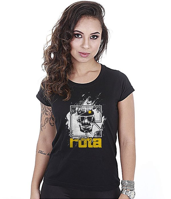 Camiseta Baby Look Feminina Rota Team Six Brasil