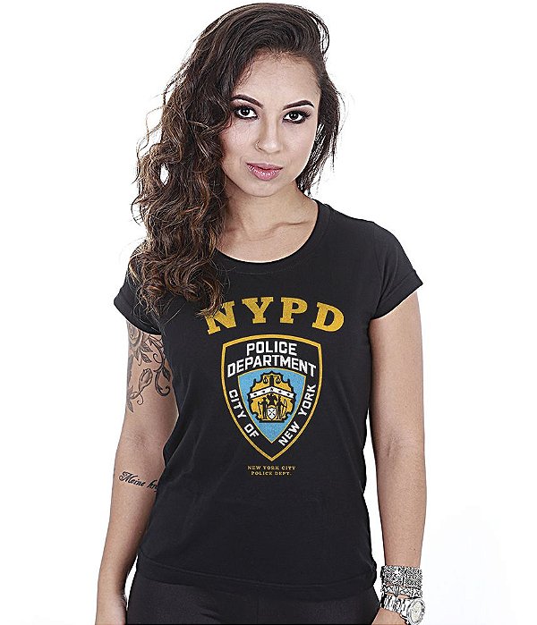 Camiseta Baby Look Feminina NYPD Team Six Brasil