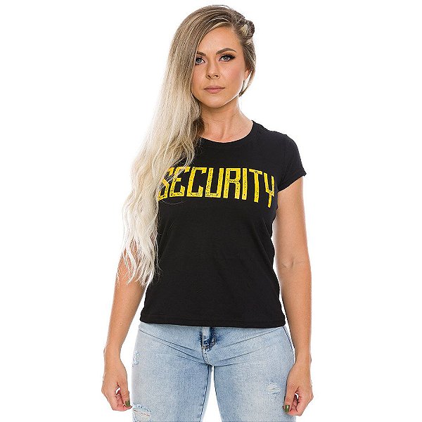 Camiseta Baby Look Feminina Security Team Six Brasil