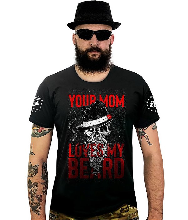 Camiseta Masculina Squad T6 Instrutor Fritz Your Mom Loves My Beard Team Six Brasil