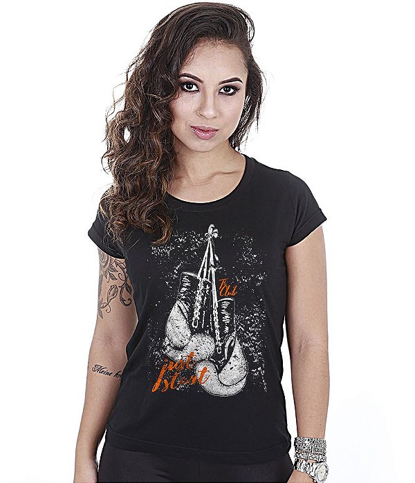 Camiseta Academia Baby Look Feminina Just Start Team Six Brasil