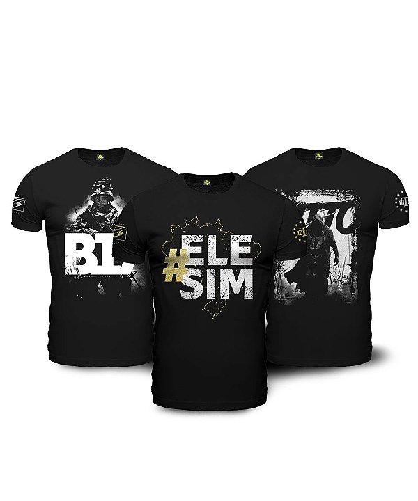 Kit Opressor 03 Camisetas Militares Bolsonaro - Team Six