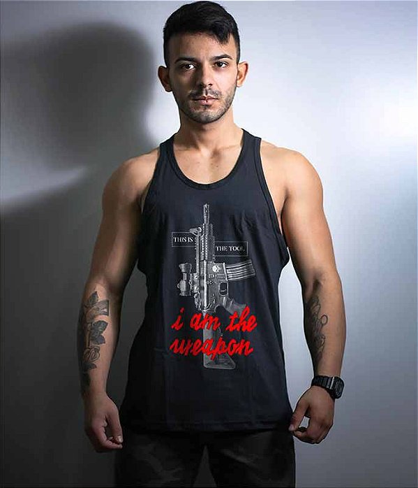 Camiseta Regata This Is The Tool I am the weapon Masculina Team Six Brasil