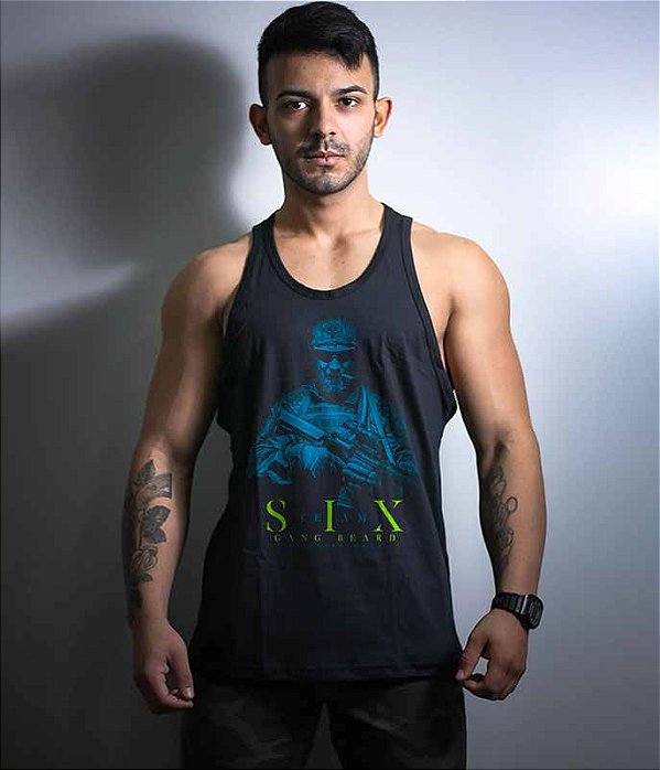 Camiseta Regata Beard Gang Masculina Team Six Brasil