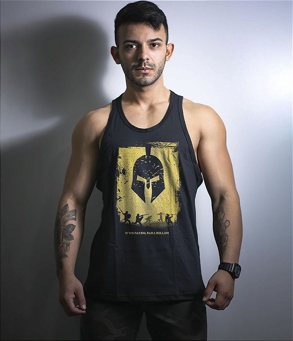 Camiseta Regata Si Vis Pacem Para Bellum Gold Line Masculina Team Six Brasil