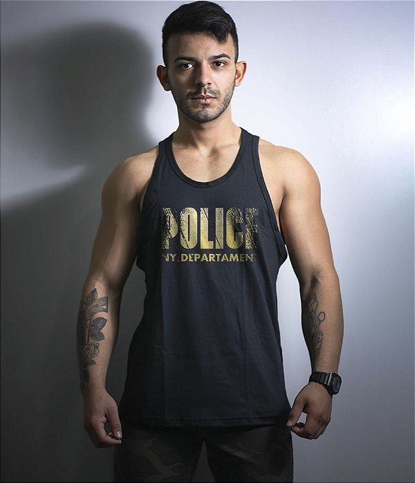 Camiseta Regata New York Police Gold Line Masculina Team Six Brasil