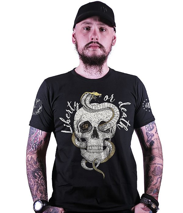 Camiseta Masculina Squad T6 Magnata Liberty Or Death Team Six Brasil