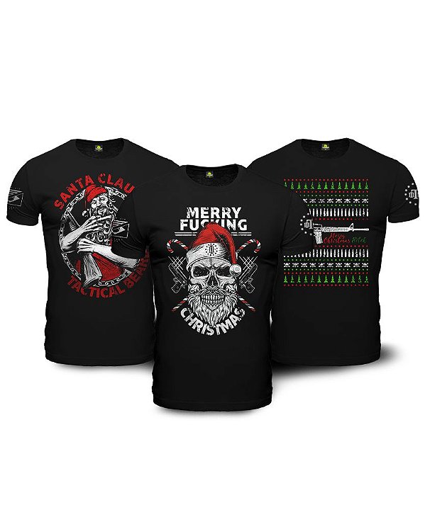 Combo Natal Encantado 03 Camisetas Militares Team Six Brasil