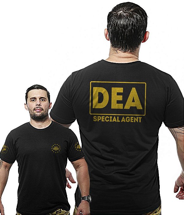 Camiseta Masculina Wide Back DEA Narcóticos Team Six Brasil