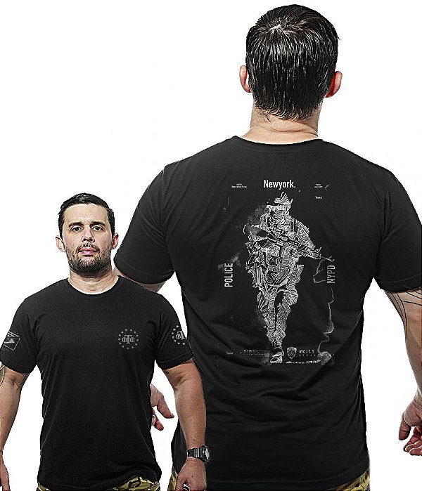 Camiseta Masculina Wide Back New Police Team Six Brasil