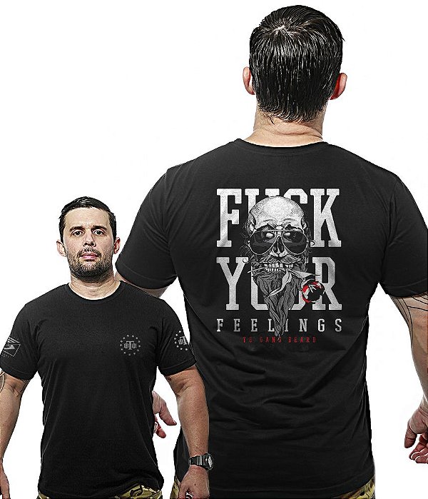 Camiseta Masculina Wide Back Fuck Your Feelings Team Six Brasil